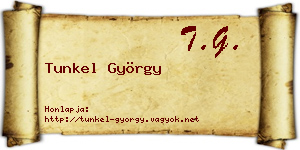 Tunkel György névjegykártya