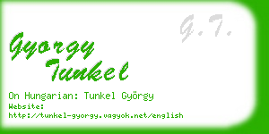 gyorgy tunkel business card